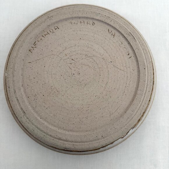 Melinda Ward VA 2001 Handmade Pottery 10in Chip and Dip Platter Glazed Stoneware - Picture 4 of 12